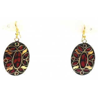 Retro Metal Earring - Ethnic Tribal Fusion - Drop Dangle Hook Long - Fashion 21